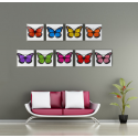 Butterfly Wall Decals | 3D Monarch Decorative stickers | US National Butterfly (12cm,100pcs/bag)