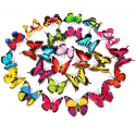 Butterfly Decorative Wall Decals | PVC 3D Replica Butterfly (200pcs/bag,7CM,Multiple Colors )