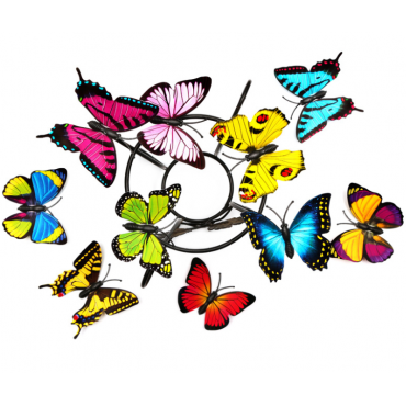 Butterfly Decorative Wall Decals | PVC 3D Replica Butterfly (200pcs/bag,7CM,Multiple Colors )