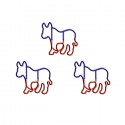 Logo Paper Clips | Democratic Emblem Paper Clips | Promotional Gifts (1 dozen/set)