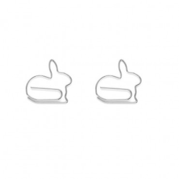 Animal Shaped Paper Clips | Rabbit Paper Clips | Cute Bookmarks (1 dozen)