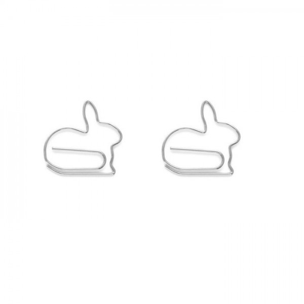 Animal Shaped Paper Clips | Rabbit Paper Clips | Cute Bookmarks (1 dozen)