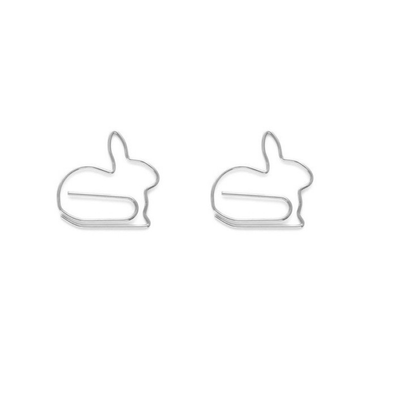Animal Shaped Paper Clips | Rabbit Paper Clips | Cute Bookmarks (1 dozen)