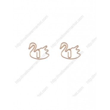 Animal Shaped Paper Clips | Swan Goose Paper Clips (1 dozen)