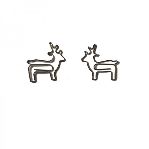 Animal Shaped Paper Clips | Stag Deer Paper Clips (1 dozen) 