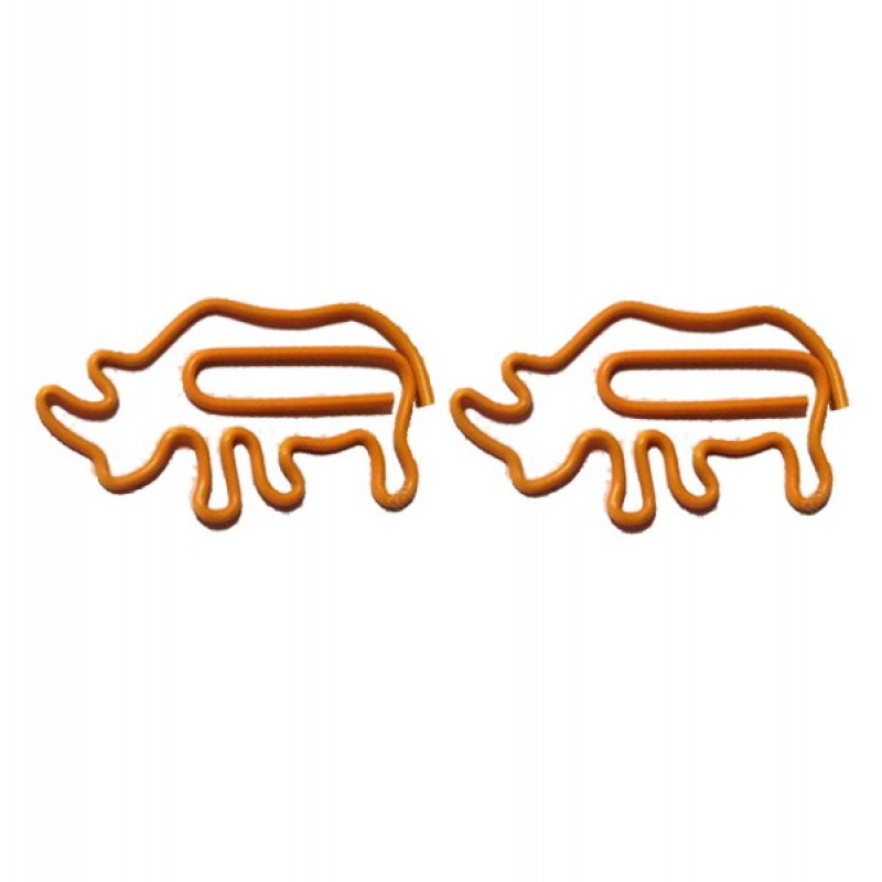 Animal Paper Clips | Rhino Paper Clips | Creative Bookmarks (1 dozen/lot)