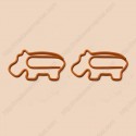 Animal Paper Clips | Hippo Shaped Paper Clips (1 dozen/lot)