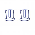 Clothes Paper Clips | Top Hat Paper Clips | Advertising Gifts (1 dozen/lot)