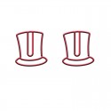Clothes Paper Clips | Top Hat Paper Clips | Advertising Gifts (1 dozen/lot)
