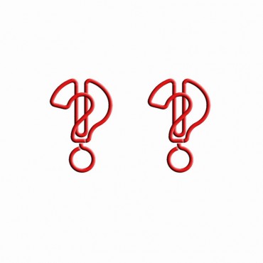 Special Symbol Paper Clips | Question Mark Paper Clips | Business Gifts (1 dozen/lot)