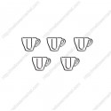 Houseware Paper Clips | Coffee Cup Paper Clips | Promotional Gifts (1 dozen/lot)