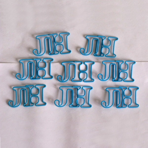 Initials JH Paper Clips | Letters | Business Gifts (1 dozen/lot)