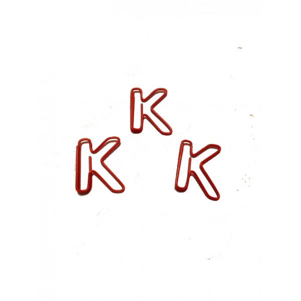 Letter Paper Clips | Letter K Paper Clips | Business Gifts (1 dozen/lot)