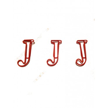 Letter Paper Clips | Letter J Paper Clips | Creative Stationery (1 dozen/lot)