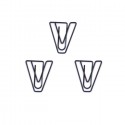 Letter Paper Clips | Letter V Paper Clips | Creative Stationery (1 dozen/lot)