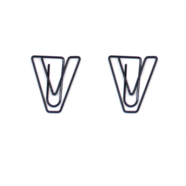 Letter Paper Clips | Letter V Paper Clips | Creative Stationery (1 dozen/lot)