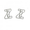 Letter Paper Clips | White Letter Z Paper Clips | Promotional Gifts (1 dozen/lot)
