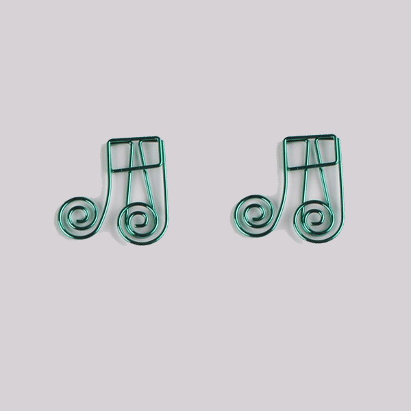 Music Paper Clips | Double Note Paper Clips | Creative Stationery (1 dozen/lot)