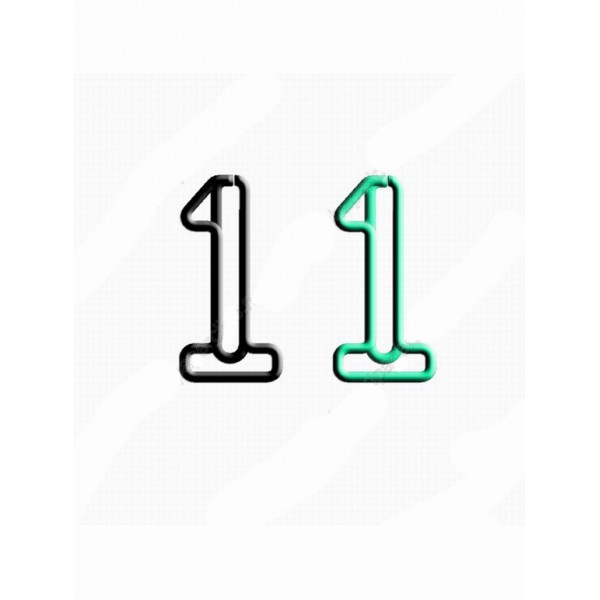 Number 1 Paper Clips | Numeric Paper Clips | Promotional Gifts (1 dozen/lot)