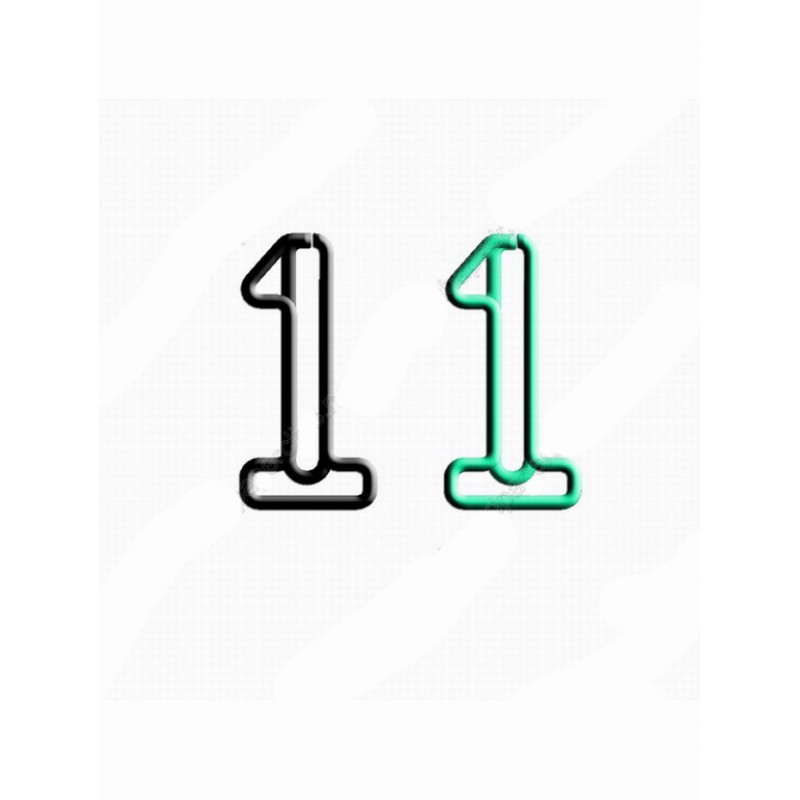 Number 1 Paper Clips | Numeric Paper Clips | Promotional Gifts (1 dozen/lot)