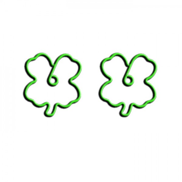 Plant Paper Clips | Clover Paper Clips | Creative Gifts (1 dozen/lot) 