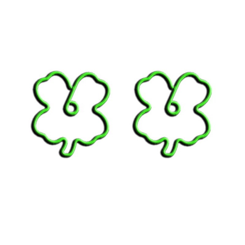 Plant Paper Clips | Clover Paper Clips | Creative Gifts (1 dozen/lot) 