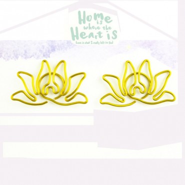 Flower Paper Clips | Lotus Shaped Paper Clips | Water Lily  (size: 23*35mm,1 dozen/lot) 