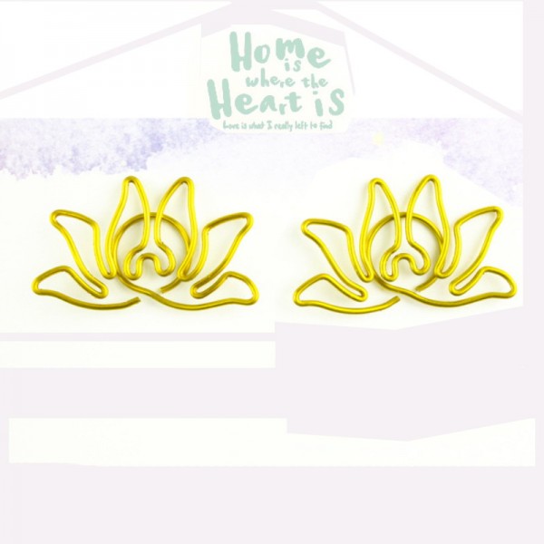 Flower Paper Clips | Lotus Shaped Paper Clips | Water Lily  (size: 23*35mm,1 dozen/lot) 