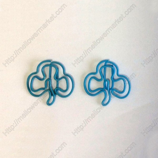 Plant Paper Clips | Trefoil Paper Clips | Cute Stationery (1 dozen) 