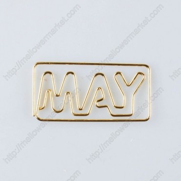 Month Paper Clips | MAY Paper Clips | May (1 dozen/lot)