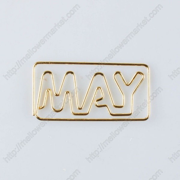 Month Paper Clips | MAY Paper Clips | May (1 dozen/lot)