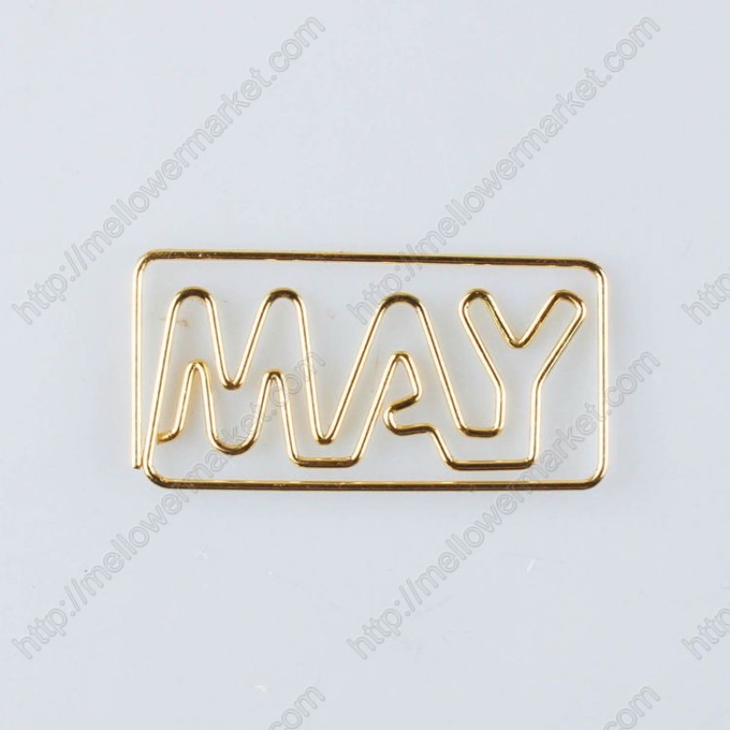 Month Paper Clips | MAY Paper Clips | May (1 dozen/lot)