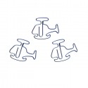 Vehicle Paper Clips | Helicopter Paper Clips | Decor Accessories (1 dozen/lot)