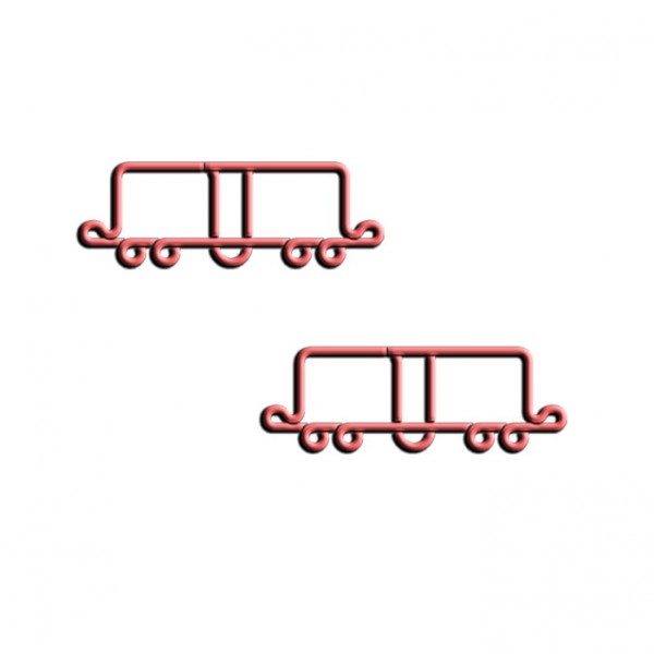 Train Shaped Paper Clips | Box Car Paper Clips | Vehicle (1 dozen/lot) 