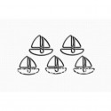 Vehicle Paper Clips | Sailboat Paper Clips | Cute Stationery (1 dozen/lot)