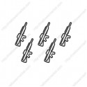 Weapon Paper Clips | Rifle Shaped Paper Clips | Creative Gifts (1 dozen/lot)